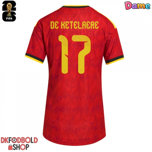 Belgien Charles De Ketelaere #17 Hjemmebanetrøje Dame VM 2026 Kort ærmer